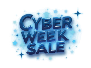  Cyber Week Sale vector sticker