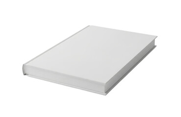 A blank white book, ready for custom text or design