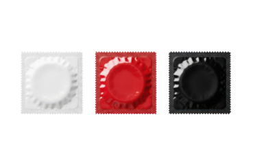 Three condoms in packaging