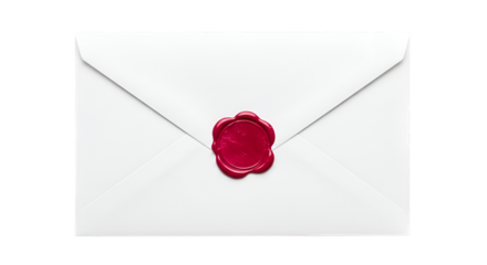 White Envelope with Red Wax Seal letter mail