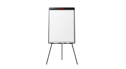 White Flip Chart Easel with Red Accents whiteboard