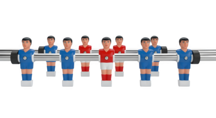 Foosball table soccer game with players for hobby concept