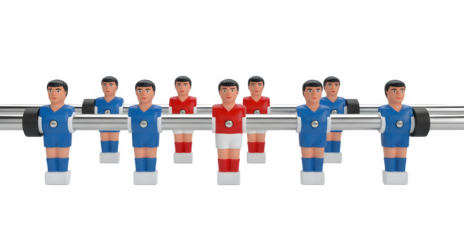 Foosball table soccer game with players for hobby concept - Powered by Adobe