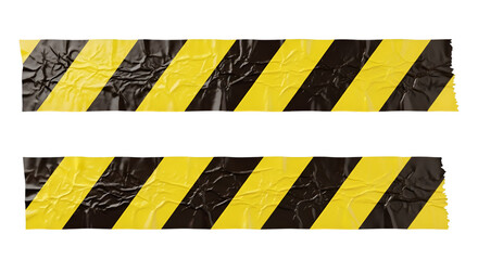 Yellow and Black Diagonal Warning Tape Strips hazard tape