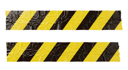 Yellow and Black Diagonal Warning Tape Strips hazard tape