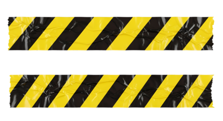 Yellow and Black Hazard Tape Strips warning caution