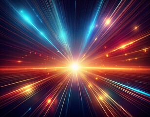 Obraz premium bright light burst on dark background