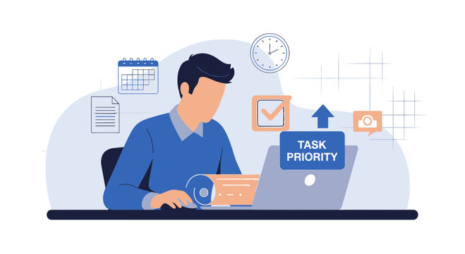 Illustration showcasing effective time management and task prioritization strategies for