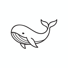 Fototapeta premium Hand drawn whale illustration