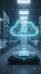 AI cloud interface over chip in server aisle