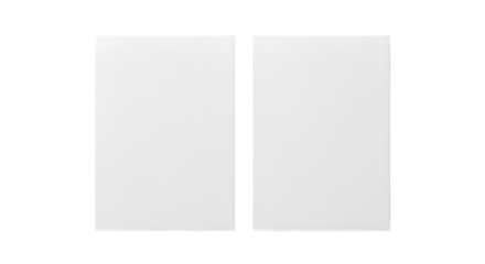 Two Blank White Rectangular Cards rectangle paper