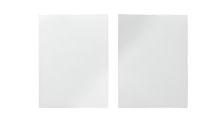 Two Blank White Rectangular Panels rectangles surfaces