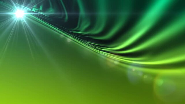 Fundo abstrato em gradiente verde-lim&atilde;o com reflexos de raios solares. Fundo festivo para anivers&aacute;rio, Natal, Dia dos Namorados, festa e outros projetos