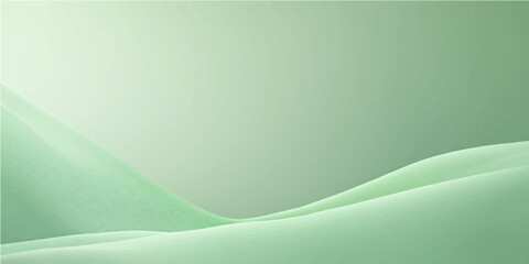 Abstract futuristic green and blue wave design pattern with smooth curve lines, vector illustration backdrop