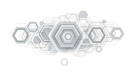 Hexagon Abstract Background Vector White Honeycomb Geometric Pattern Design Polygonal Shape Innovation and Structure