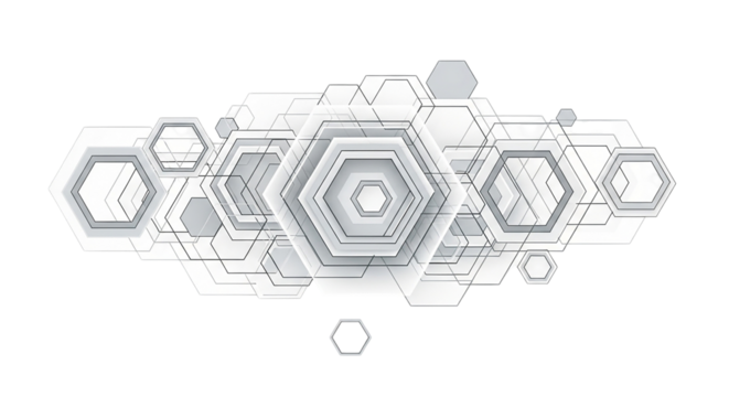 Hexagon Abstract Background Vector White Honeycomb Geometric Pattern Design Polygonal Shape Innovation and Structure