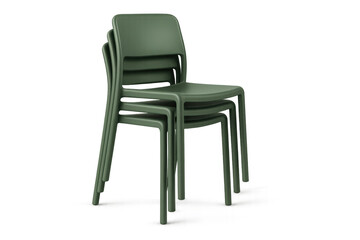 Stackable green chairs providing versatile seating, space-saving design for modern home and office furniture solutions