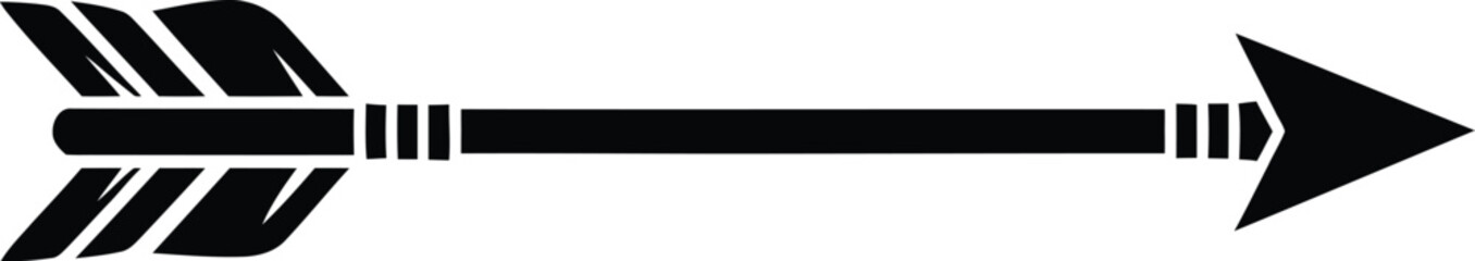 Fletching and Tip Arrow Design Element for Archery and Sport Vector silhouette © Hassain