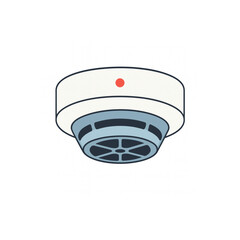 Modern smoke detector with red indicator light provides essential home safety alerts and peace of mind.
