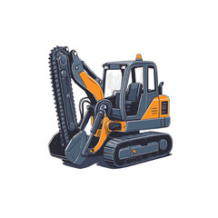 Powerful compact excavator with versatile bucket and tracks ready for any construction site job