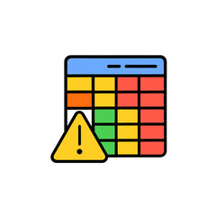 Visualizing risk assessment matrix with warning alert for business analytics and project management insights