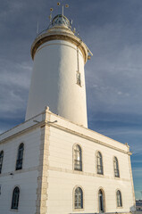 View of the lighthouse in Malaga, Spain