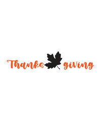 Typography happy thanksgiving logo, Hand lettering, Thanksgiving Day logo, text, sticker, label for celebrate fall season