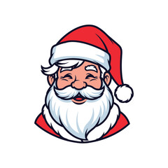 A colorful happy Santa Claus vector art illustration