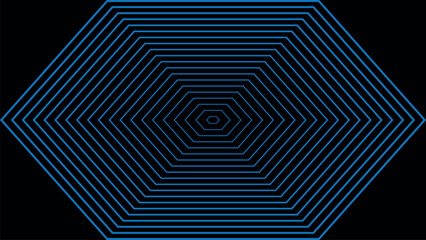 Geometric Hexagon Line Pattern Background, Futuristic Tech Design