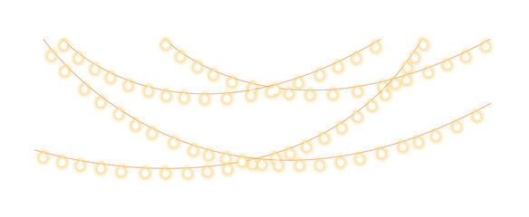 String of warm yellow fairy lights with soft glow