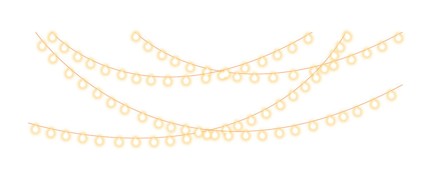 String of warm yellow fairy lights with soft glow