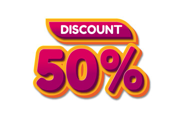 Get 50% Off With This Bold Discount Graphic Featuring The Word Discount In A Modern Style