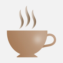 Minimal Rounded Cup Icon — Clean Tea & Coffee Symbol