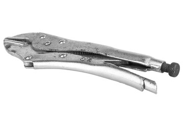 Steel pliers tool isolated on white background