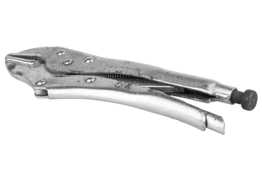 Steel pliers tool isolated on white background