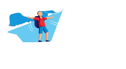 Adventurous Traveler Embarks on a Journey, Discovering New Horizons and Experiences