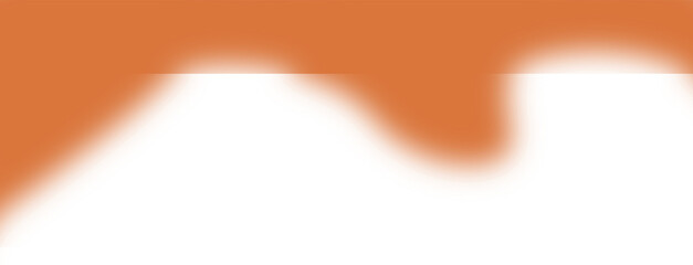 Orange liquid splash with soft gradient effect on transparent background
