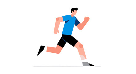 Obraz premium Animated Athlete Sprinting Toward The Finish Line Depicted On A Black Backdrop