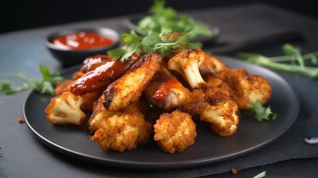 Cauliflower Wings mit BBQ-Sauce