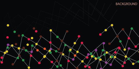 Abstract white Background website header design with geometric background and connecting dots and lines. Global network connection. Vector illustration