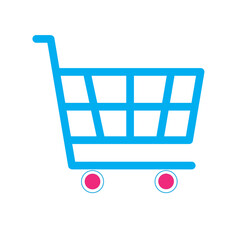 blue shopping cart icon