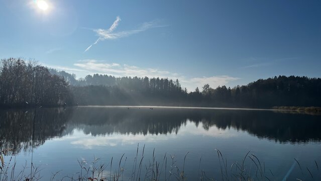 lake in the morning