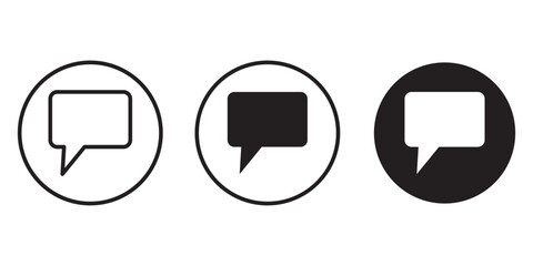 chat and comment icon set. Speech bubble icon symbol.Talk bubble speech icon. Blank empty bubbles vector design elements.