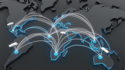 Global Satellite Network Connecting the World