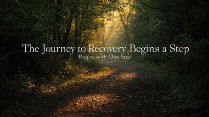 Beginning the journey to recovery a serene path in nature inspirational landscape photography peaceful environment