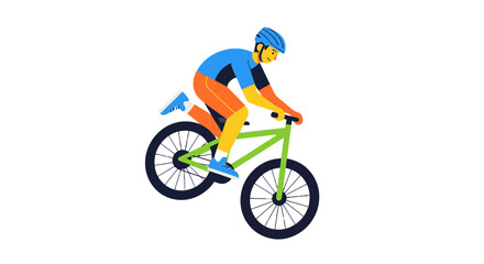 Cyclist Ascending On Mountain Bike Representing Sport, Adventure, and Athleticism