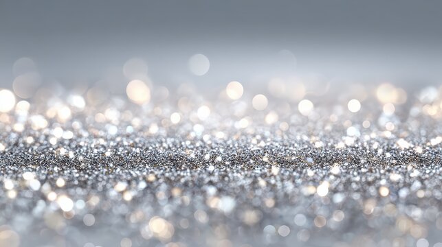 shimmering silver sparkle on an abstract backdrop