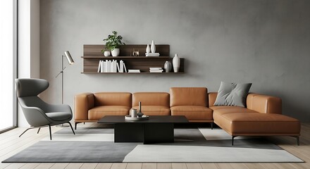 Modern Living Room Interior Design with Elegant Furniture and Decor