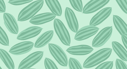 Naklejka premium Elegant Vector Pattern Featuring Artistic Depiction of Green Elongated Watermelon Slices