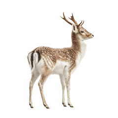 Png of majestic fallow deer standing gracefully isolated on transparent background, showcasing its beauty and elegance